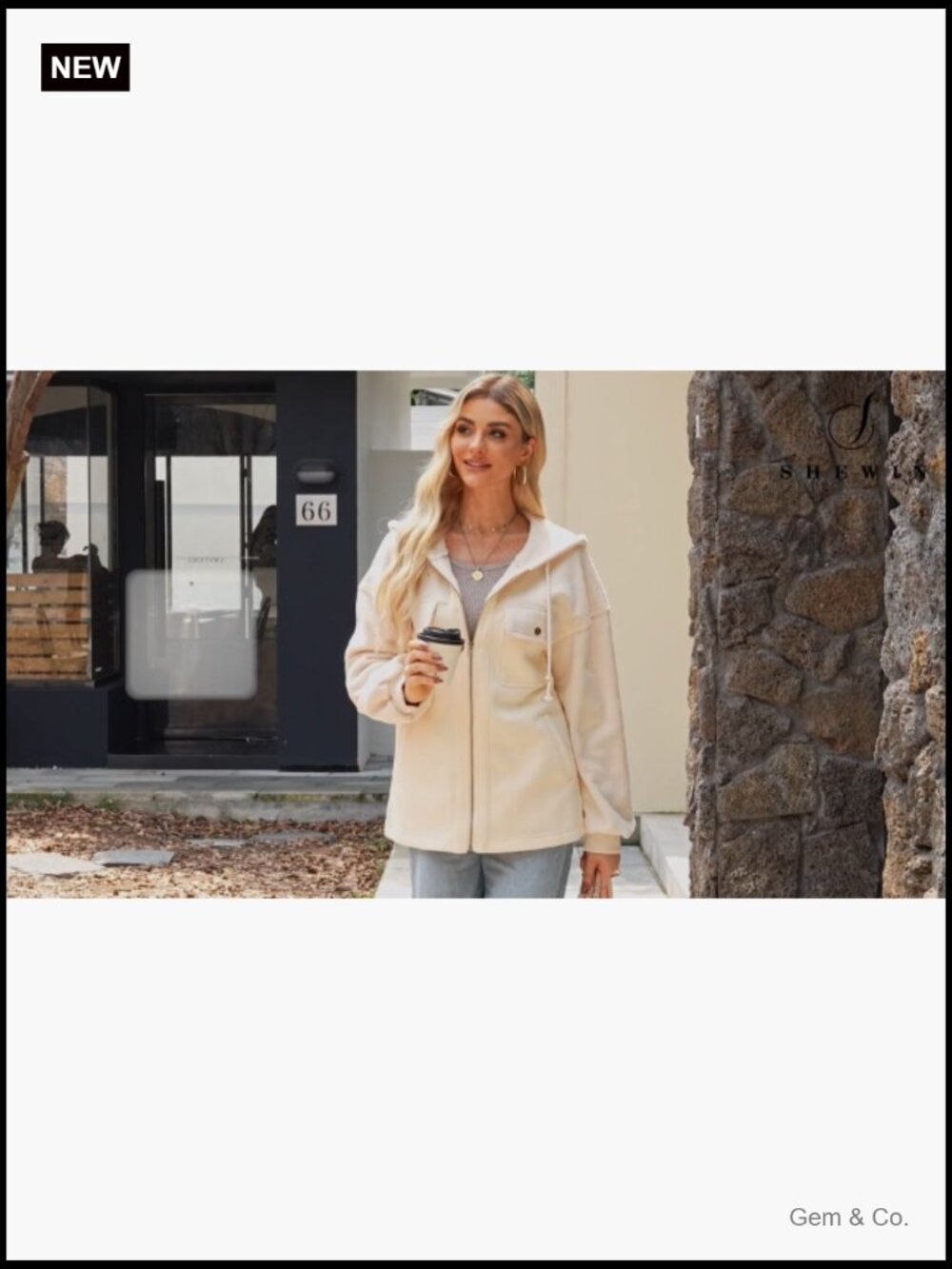 Cozy Fuzzy Sherpa Zip Up Hooded Jacket Casual Winter - Picture 6 of 7